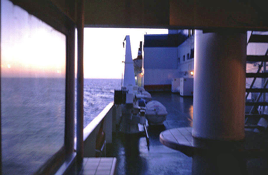 Morgenstimmung an Deck.