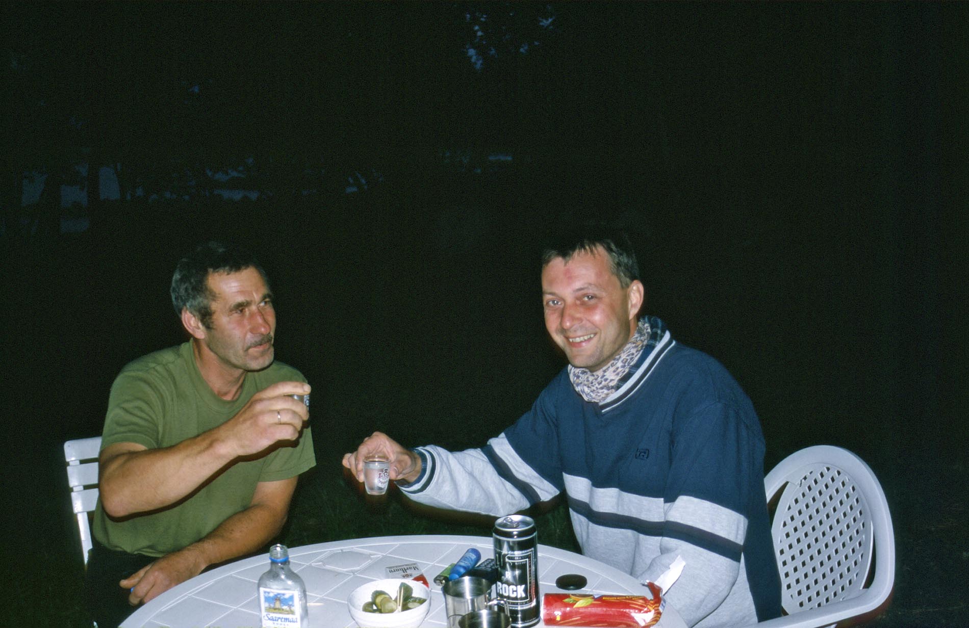 Toomas und ich beim "Erfahrungsaustausch".