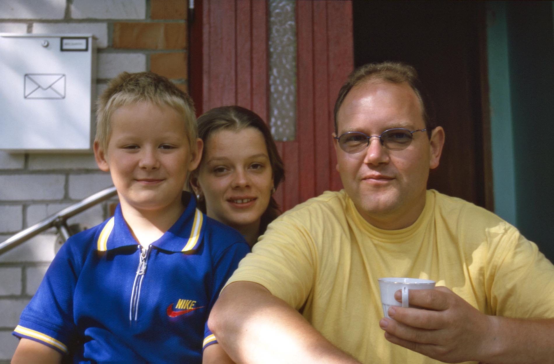Abschied von Detlef, Kristine und Alan (v. rechts n. links).