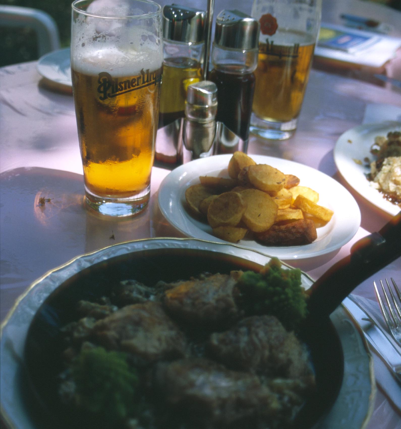 Abendessen im Schlosshotel.