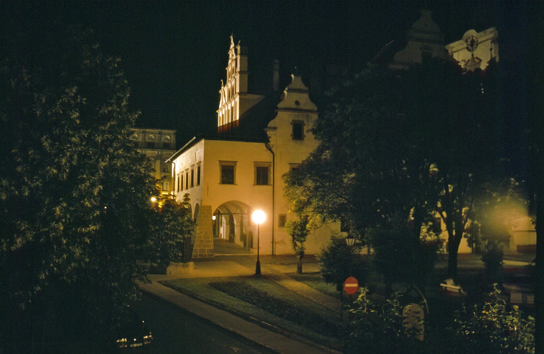 Levoča bei Nacht.