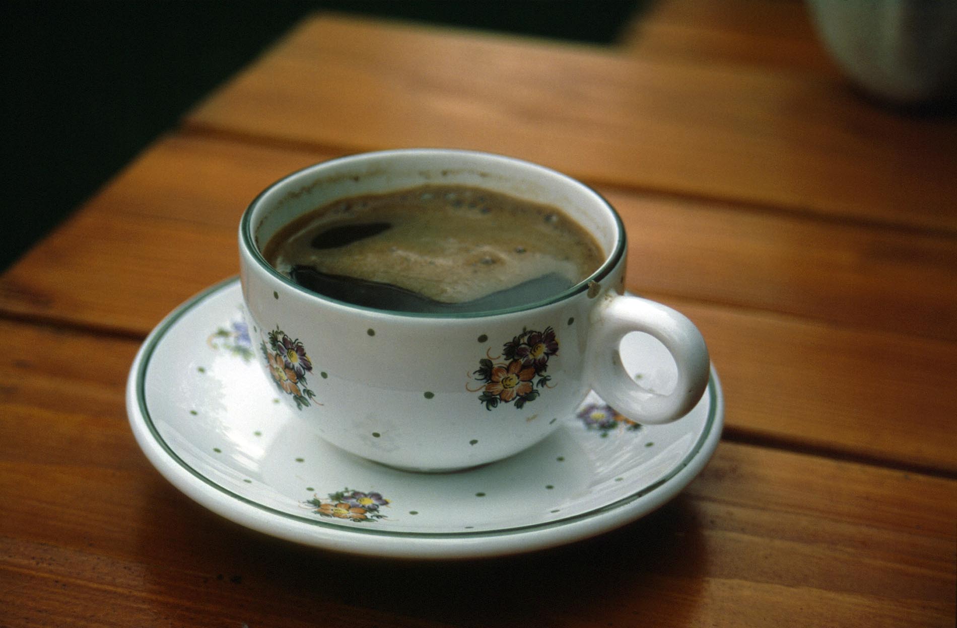 Das ist er, der "Free coffee". Saugut!
