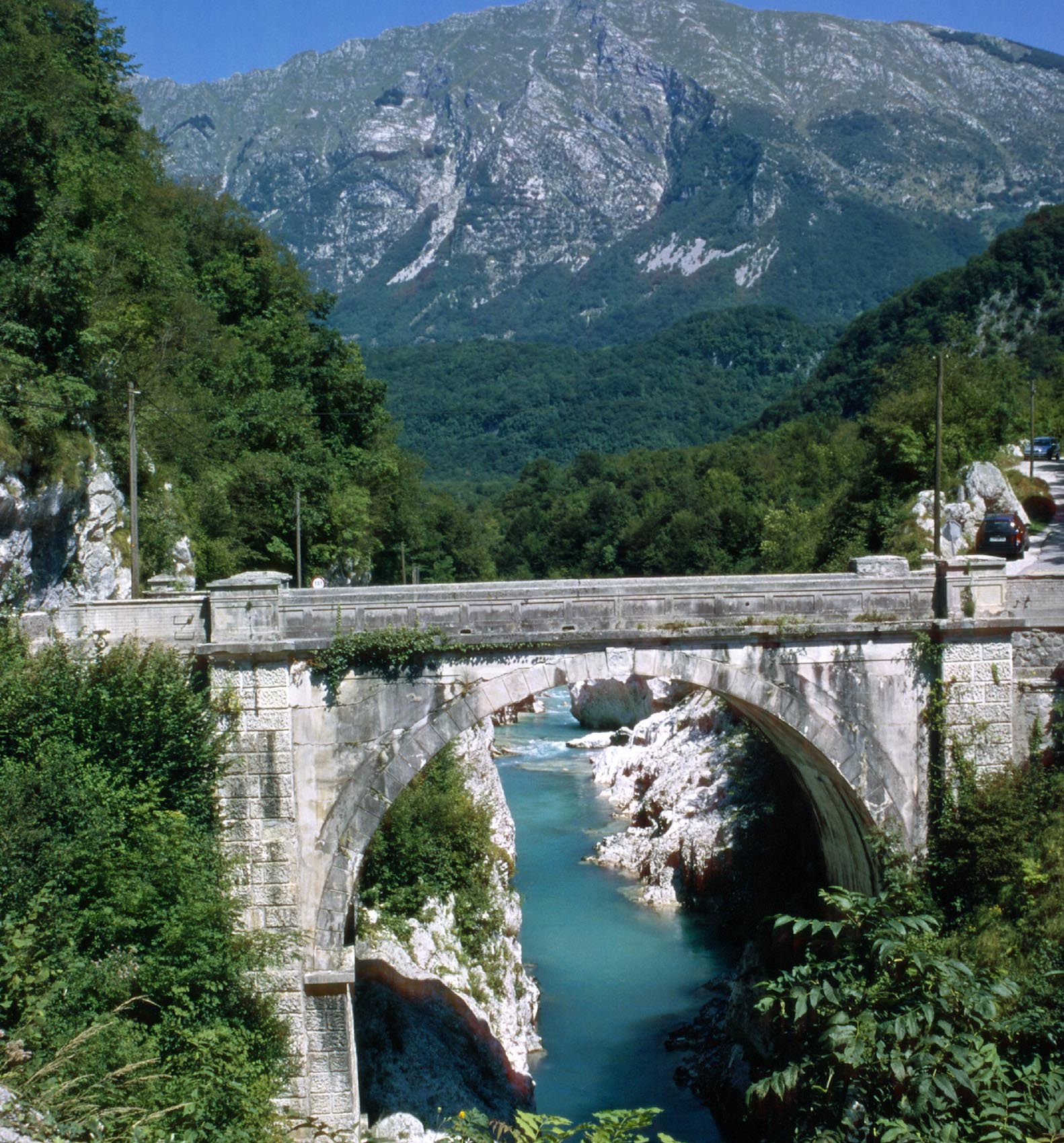 Napoleon Brücke über die Soča.